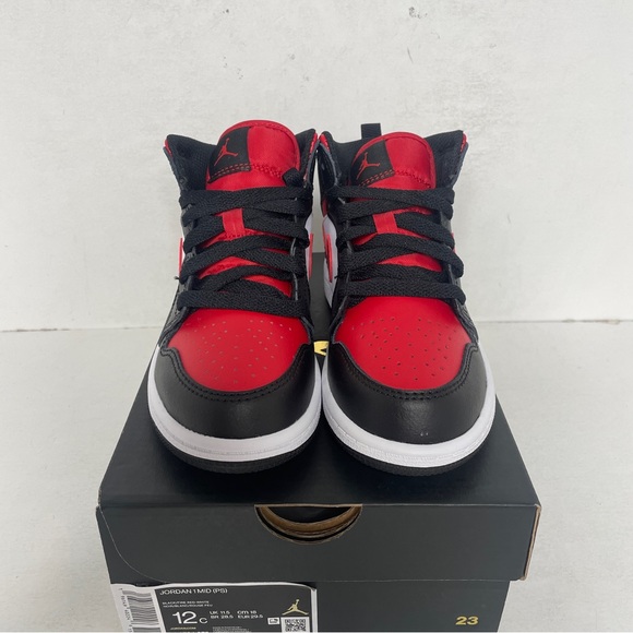 Nike Air Jordan 1 Retro Mid PS “Bred Toe” 2022 - Picture 2 of 4
